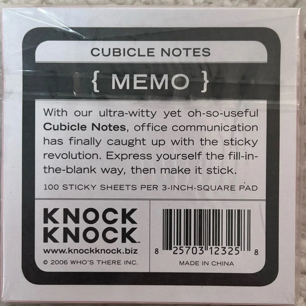 Knock Knock Sticky Notes Notepad Assortment - Set of 5